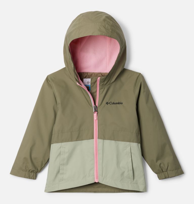Girls’ Toddler Rain-Zilla Jacket, Color: Stone Green, Safari, image 1