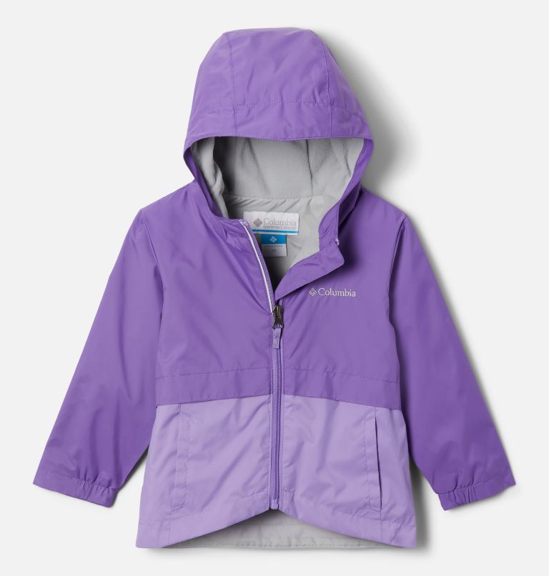 Girls’ Toddler Rain-Zilla Jacket, Color: Grape Gum, Paisley Purple, image 1