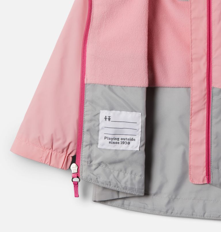 Thumbnail: Girls’ Toddler Rain-Zilla Jacket, Color: Pink Orchid, Columbia Grey, image 3
