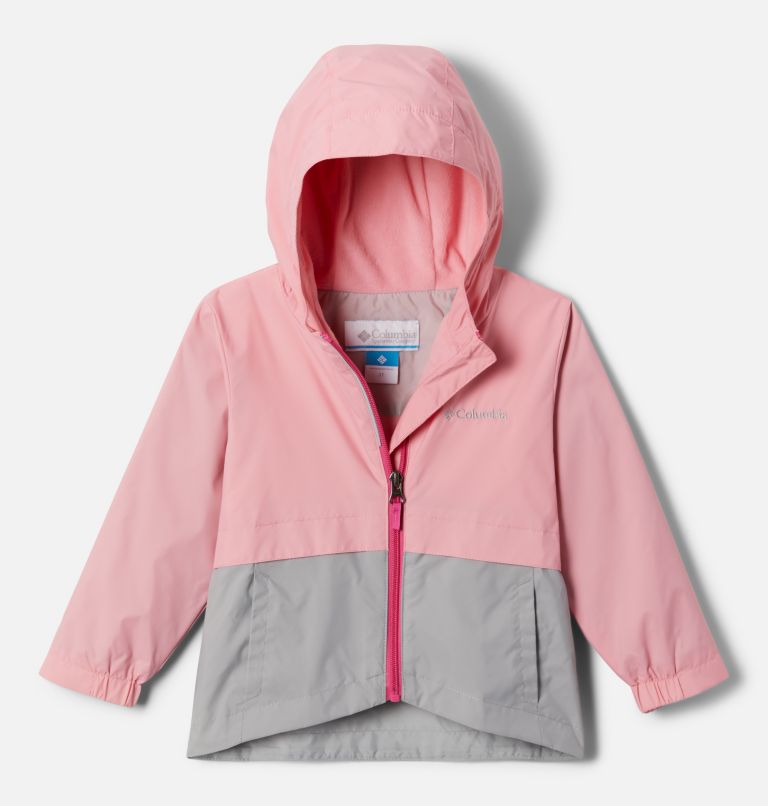 Girls’ Toddler Rain-Zilla Jacket, Color: Pink Orchid, Columbia Grey, image 1
