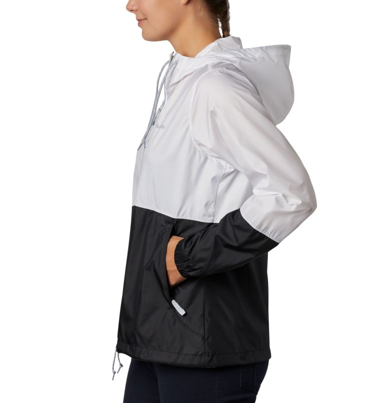 Women’s Flash Forward Windbreaker Jacket, Color: White, Black, image 3