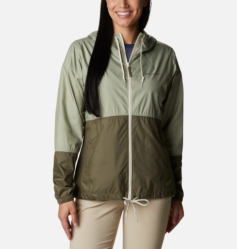 Women’s Flash Forward Windbreaker Jacket, Color: Safari, Stone Green, image 1