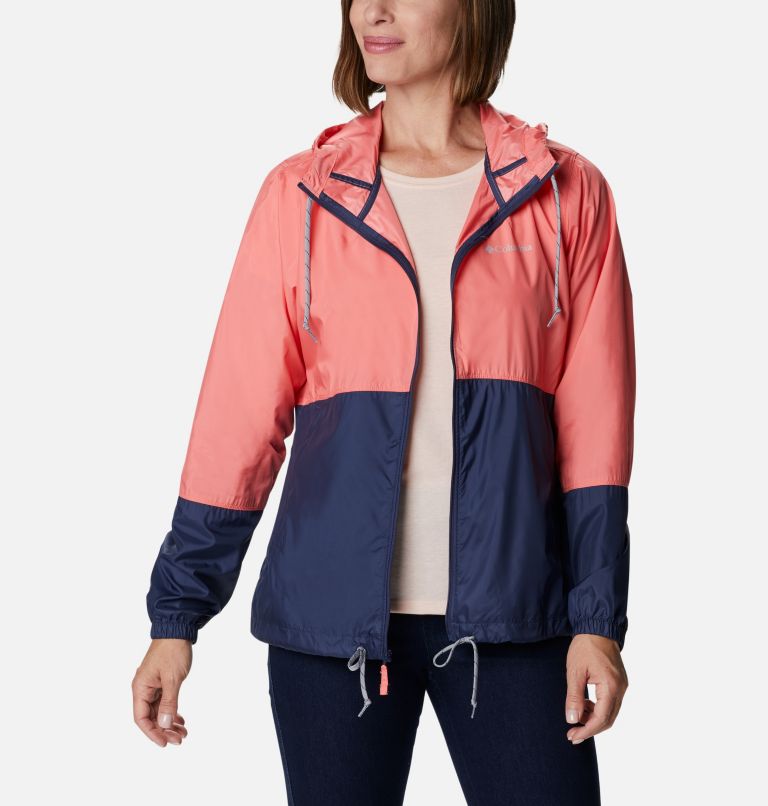 Women’s Flash Forward Windbreaker Jacket, Color: Salmon, Nocturnal, image 1