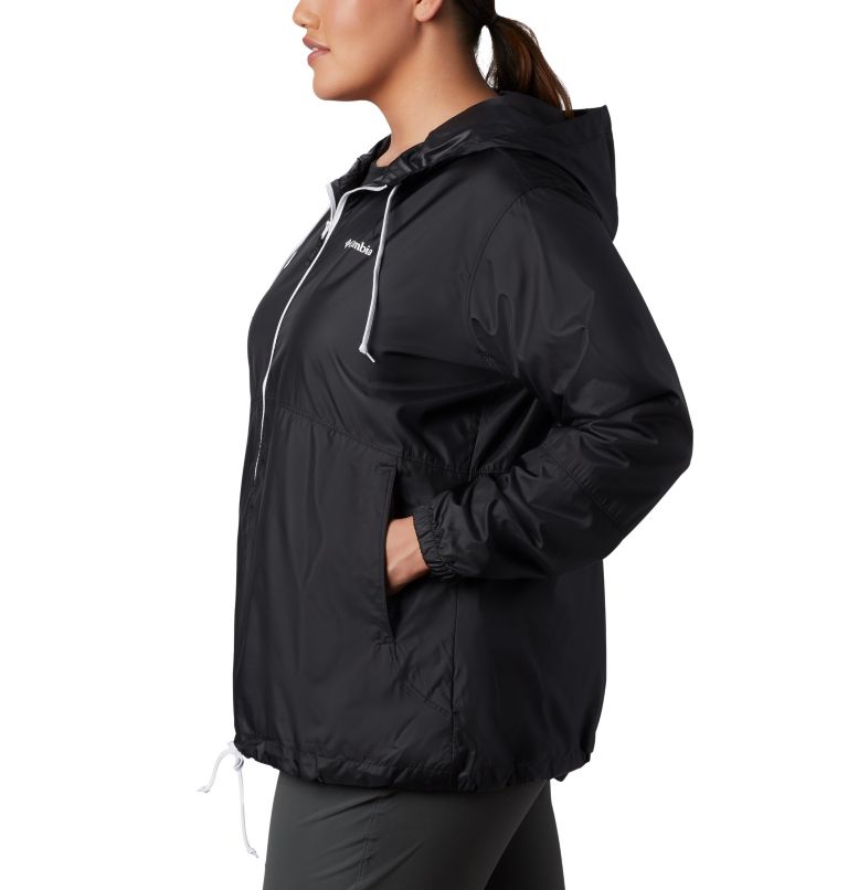 Women’s Flash Forward Windbreaker Jacket - Plus Size, Color: Black, image 4