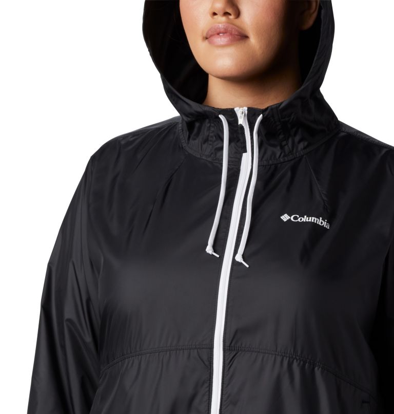 Thumbnail: Women’s Flash Forward Windbreaker Jacket - Plus Size, Color: Black, image 5