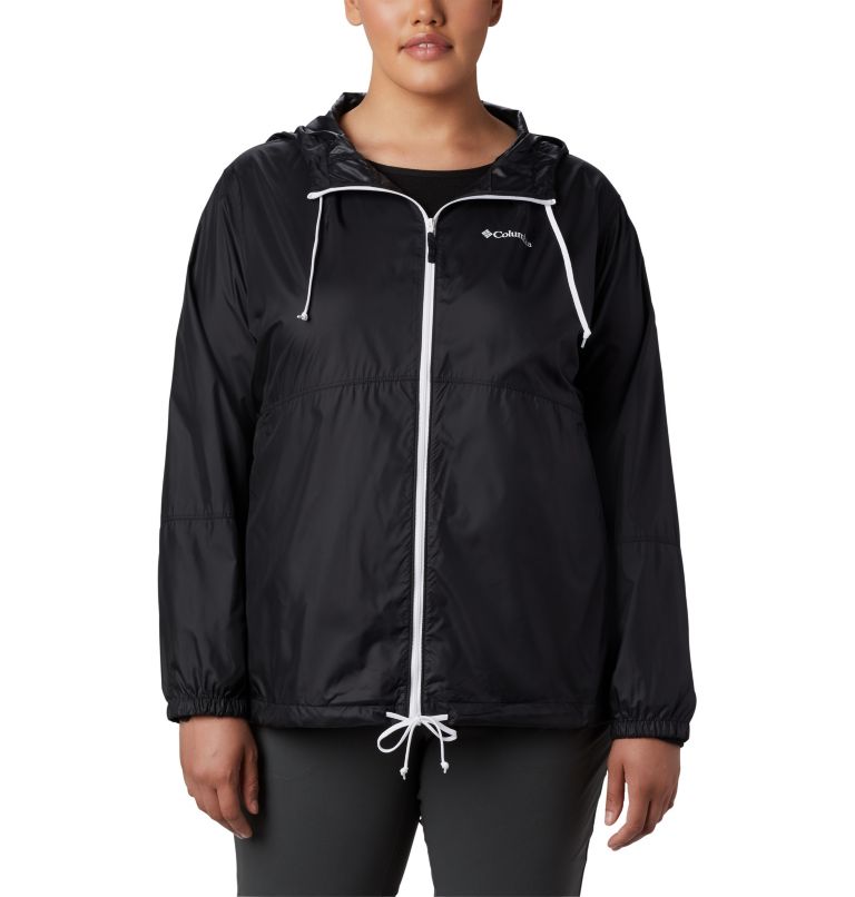 Women’s Flash Forward Windbreaker Jacket - Plus Size, Color: Black, image 1