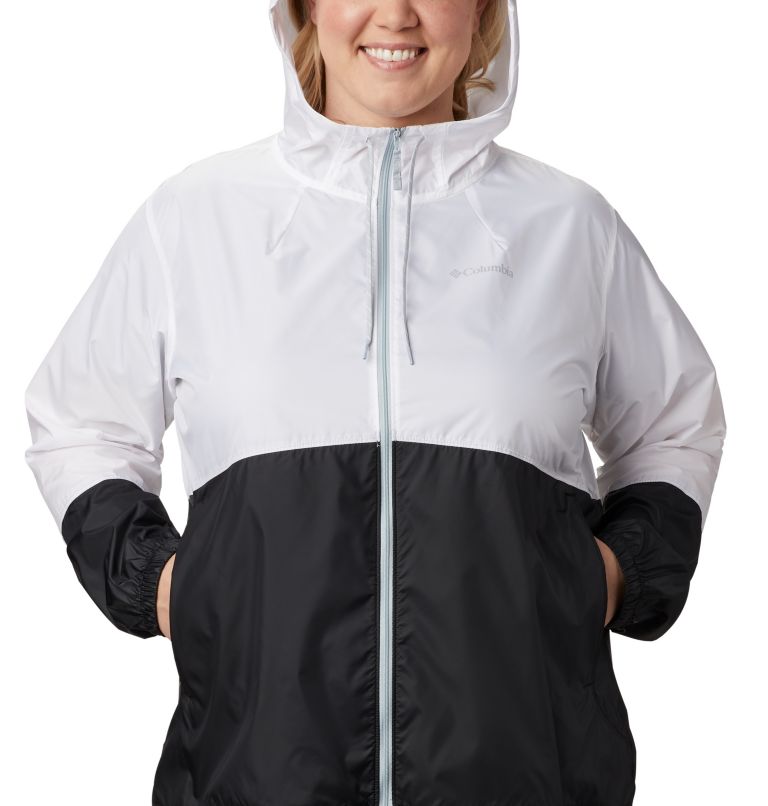 Women’s Flash Forward Windbreaker Jacket - Plus Size, Color: White, Black, image 4