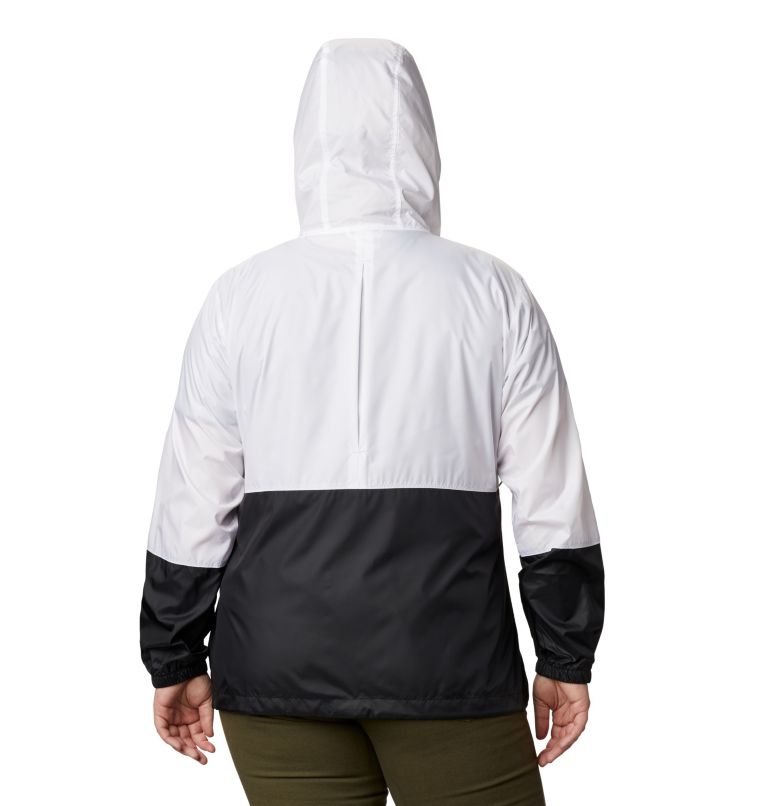 Thumbnail: Women’s Flash Forward Windbreaker Jacket - Plus Size, Color: White, Black, image 2