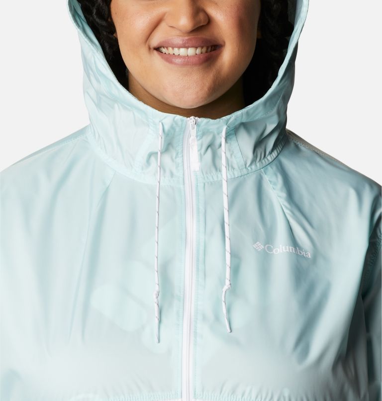Thumbnail: Women’s Flash Forward Windbreaker Jacket - Plus Size, Color: Icy Morn, White, image 4