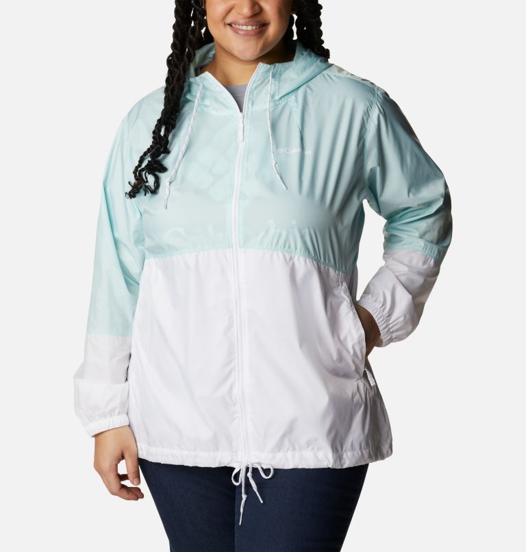 Thumbnail: Women’s Flash Forward Windbreaker Jacket - Plus Size, Color: Icy Morn, White, image 1