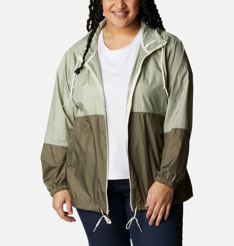 Women’s Flash Forward Windbreaker Jacket - Plus Size, Color: Safari, Stone Green, image 7