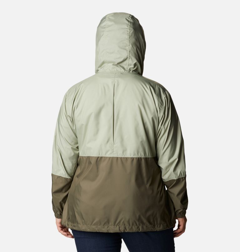 Women’s Flash Forward Windbreaker Jacket - Plus Size, Color: Safari, Stone Green, image 2
