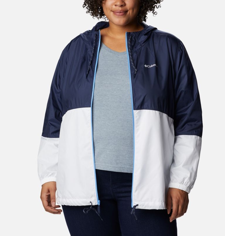 Women’s Flash Forward Windbreaker Jacket - Plus Size, Color: Nocturnal, White, image 6
