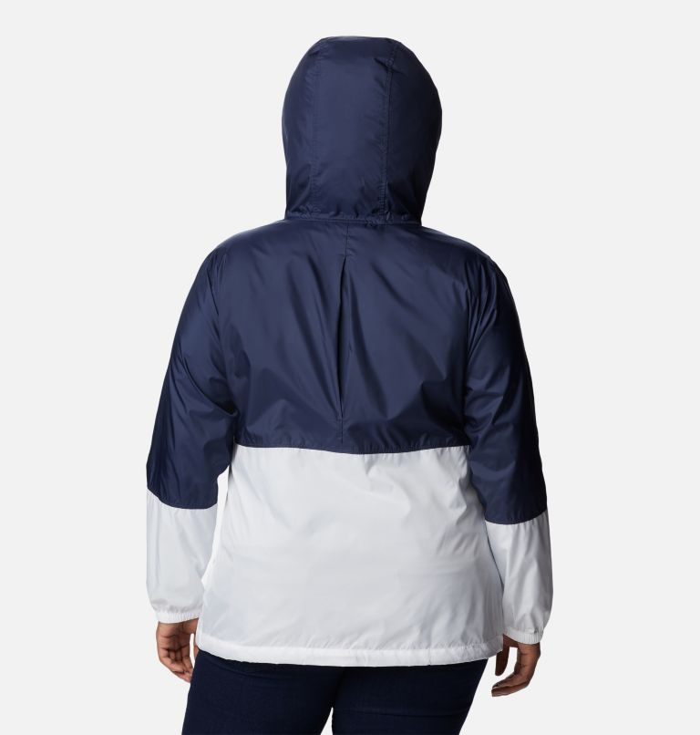 Women’s Flash Forward Windbreaker Jacket - Plus Size, Color: Nocturnal, White, image 2