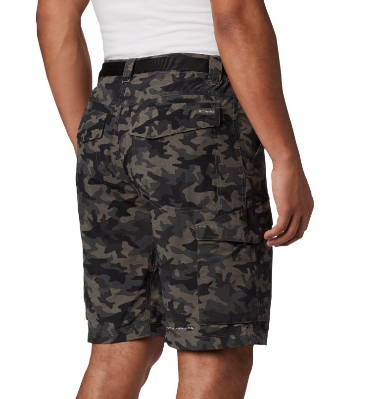 Men's Silver Ridge Printed Cargo Shorts, Color: Black Camo, image 5