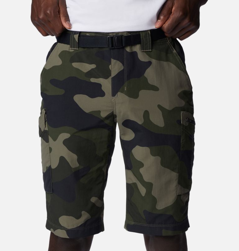 Men's Silver Ridge Printed Cargo Shorts, Color: Stone Green Mod Camo, image 4