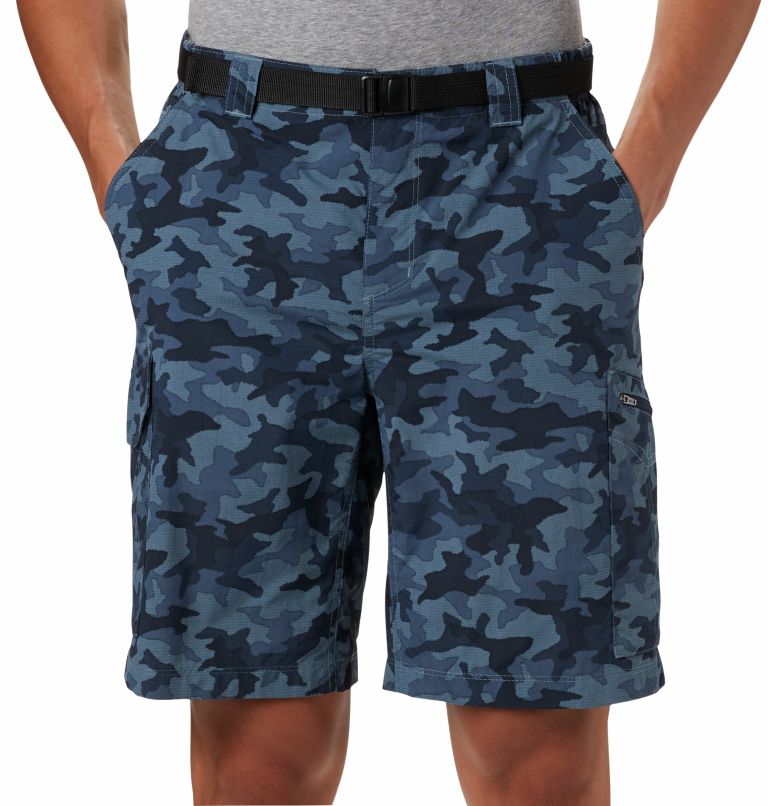 Thumbnail: Men's Silver Ridge Printed Cargo Shorts, Color: Collegiate Navy Camo, image 3