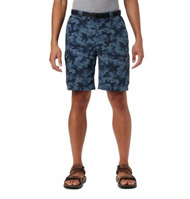 Men's Silver Ridge&trade; Printed Cargo Shorts Silver Ridge&trade; Printed Cargo Short | 466 | 28, Collegiate Navy Camo, front