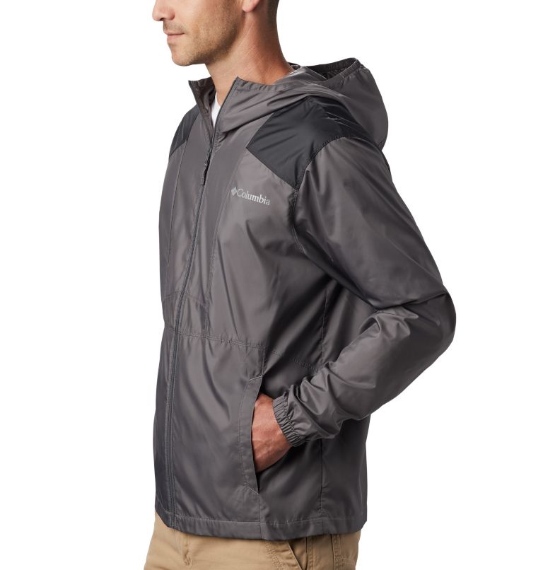 Men's Flashback Windbreaker, Color: City Grey, Shark, image 3