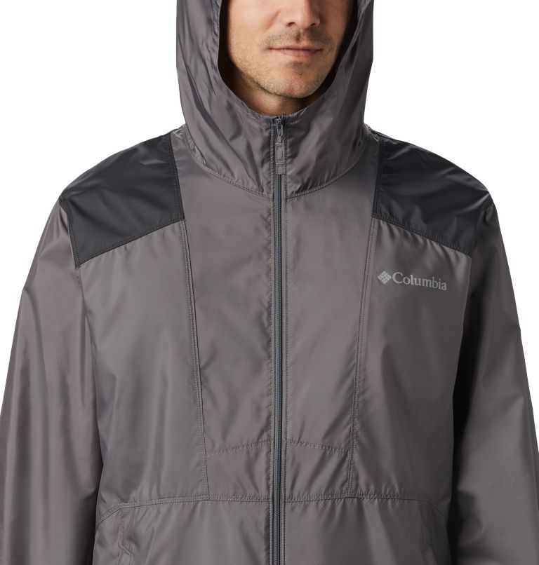 Men's Flashback Windbreaker, Color: City Grey, Shark, image 5