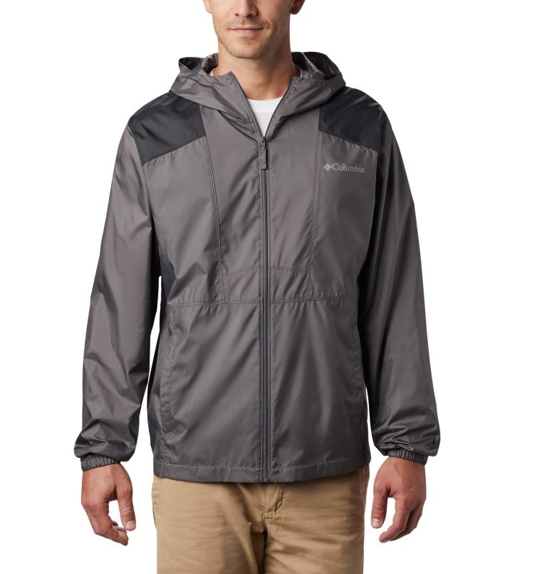 Men's Flashback Windbreaker, Color: City Grey, Shark, image 1