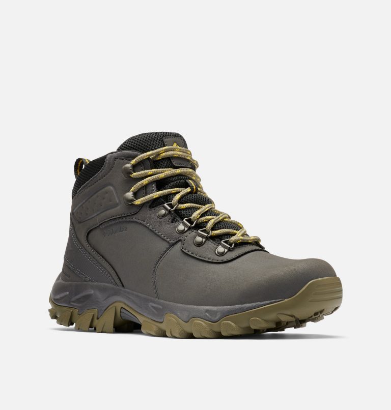 Men’s Newton Ridge Plus II Waterproof Hiking Boot, Color: Dark Grey, Stone Green, image 2