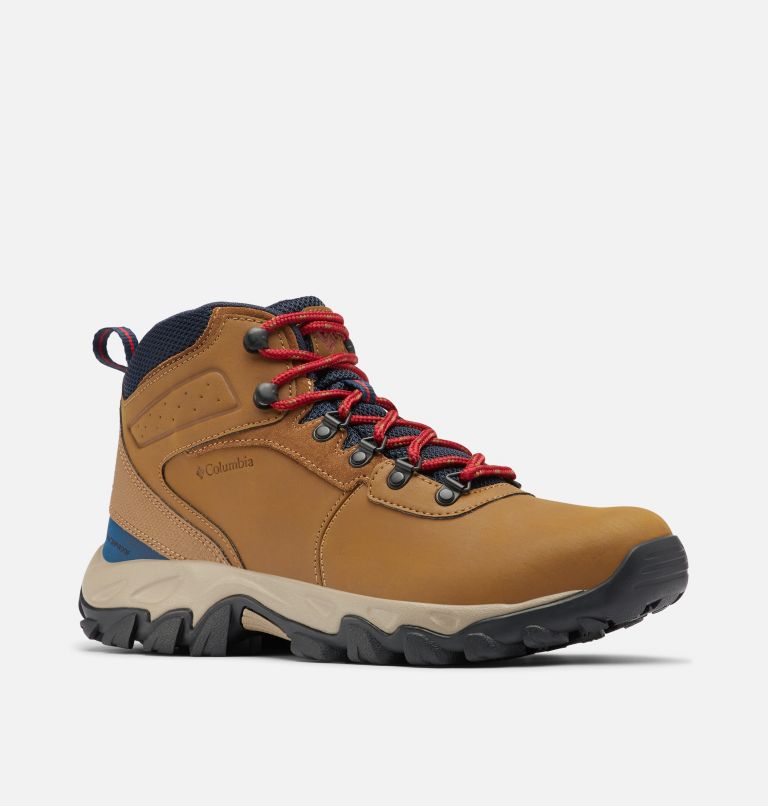 Men’s Newton Ridge Plus II Waterproof Hiking Boot, Color: Light Brown, Red Velvet, image 2