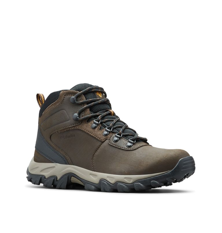 Chaussures de randonnée larges et imperméables Newton Ridge Plus II pour homme - Large, Color: Cordovan, Squash, image 2