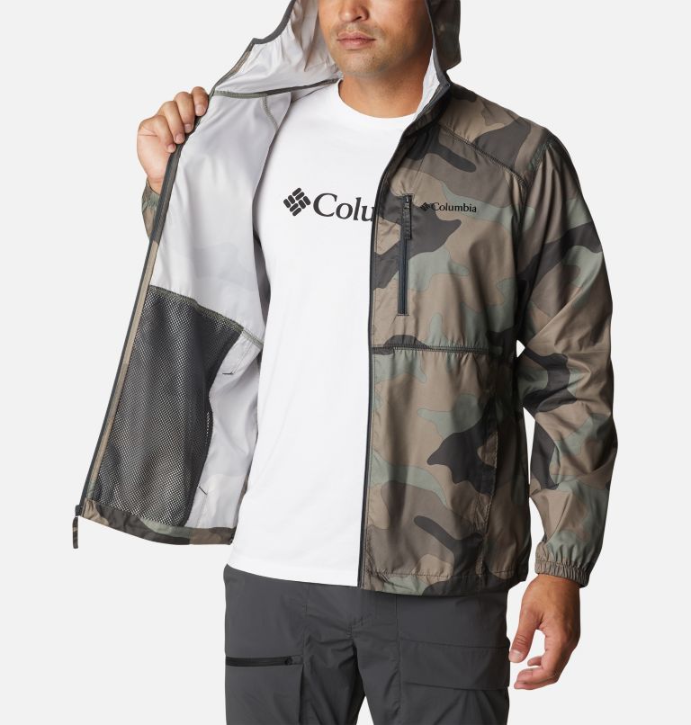 Men's Flash Forward Windbreaker Print Jacket, Color: Cypress Mod Camo Print