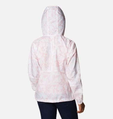Women's Flash Forward&trade; Windbreaker Flash Forward&trade; Printed Windbreaker | 318 | XS, White Art Bouquet Print Tonal, back