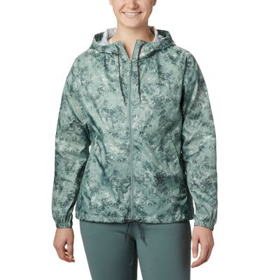 Women's Flash Forward&trade; Windbreaker Flash Forward&trade; Printed Windbre | 630 | S, Light Lichen Rubbed Texture, front