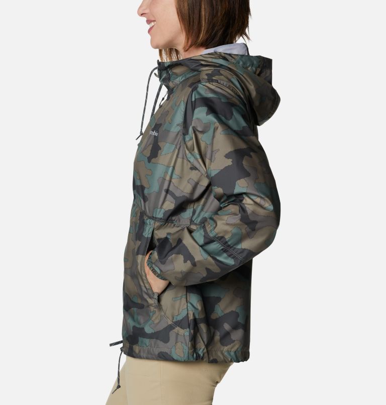 Flash Forward Printed Windbreaker | 318 | S, Color: Cypress Trad Camo Print, image 3