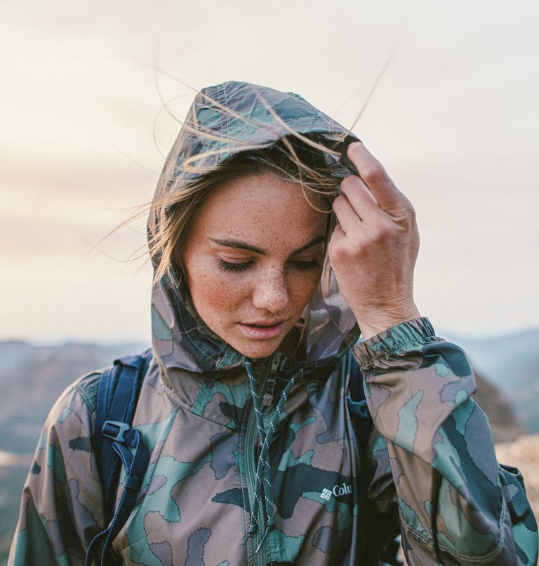 Flash Forward Printed Windbreaker | 318 | S, Color: Cypress Trad Camo Print, image 7