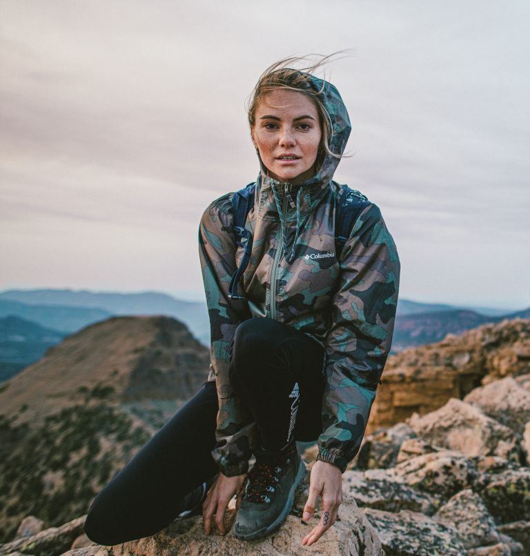 Flash Forward Printed Windbreaker | 318 | S, Color: Cypress Trad Camo Print, image 8