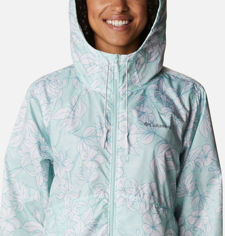 Flash Forward Printed Windbreaker | 329 | L, Color: Icy Morn Lakeshore Floral Print, image 4