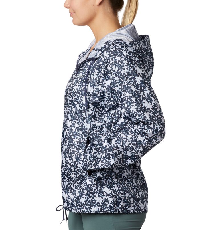 Women's Flash Forward Printed Windbreaker, Color: Nocturnal Polkadot Floral, image 3