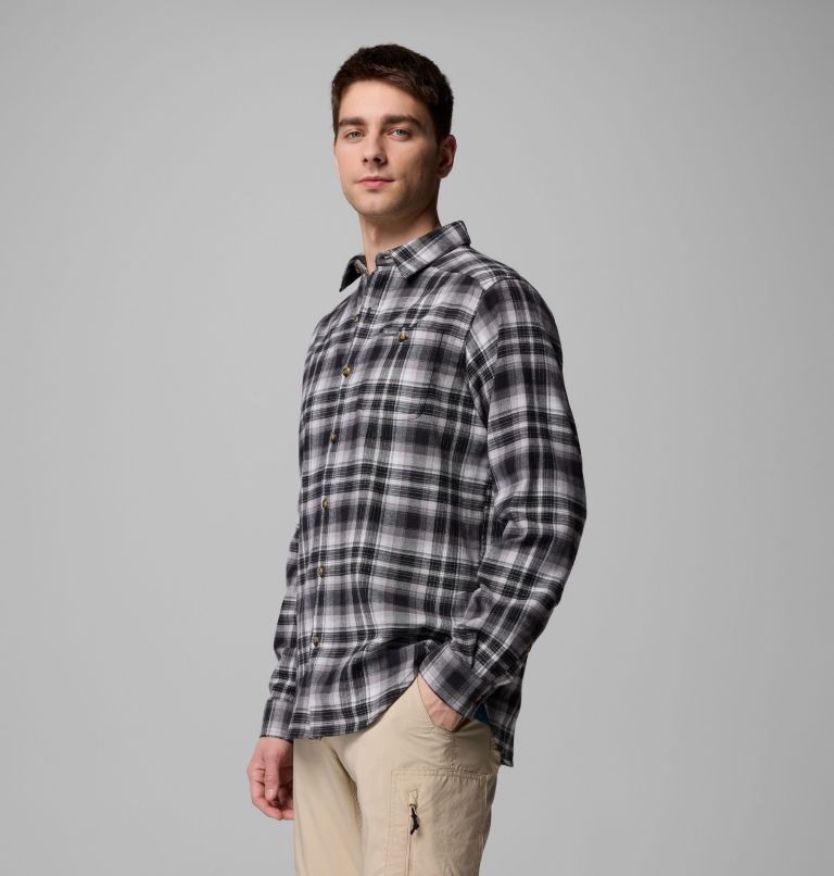 Men's Cornell Woods Flannel Long Sleeve Shirt, Color: Black Backland Tartan, image 5