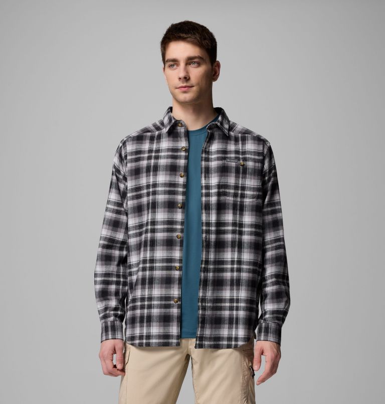 Men's Cornell Woods Flannel Long Sleeve Shirt, Color: Black Backland Tartan, image 6