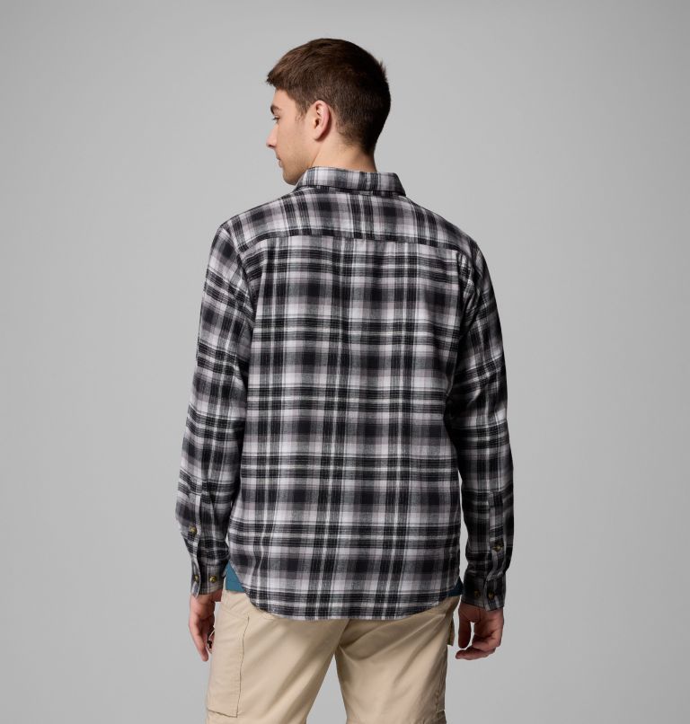 Men's Cornell Woods Flannel Long Sleeve Shirt, Color: Black Backland Tartan, image 3