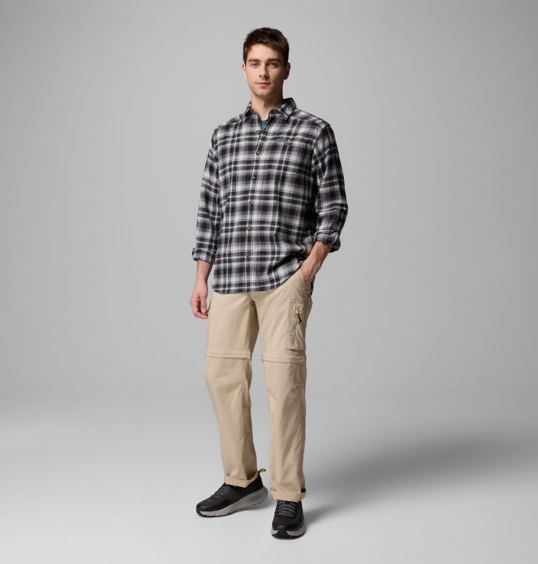 Men's Cornell Woods Flannel Long Sleeve Shirt, Color: Black Backland Tartan, image 2