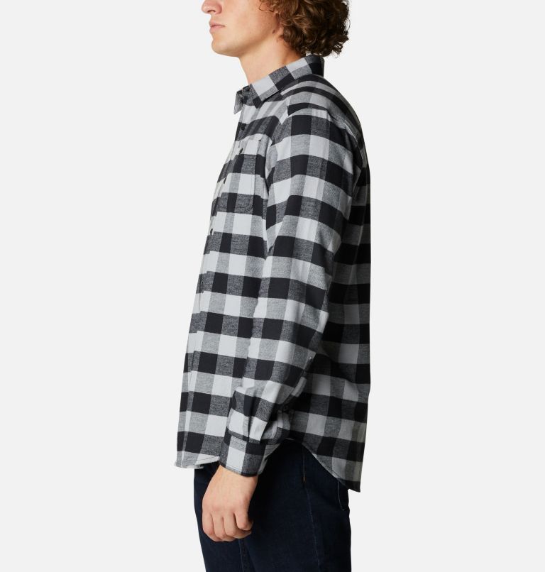 Men’s Cornell Woods Flannel Long Sleeve Shirt, Color: Columbia Grey Buffalo Check