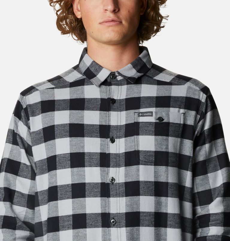 Men’s Cornell Woods Flannel Long Sleeve Shirt - Tall, Color: Columbia Grey Buffalo Check, image 4