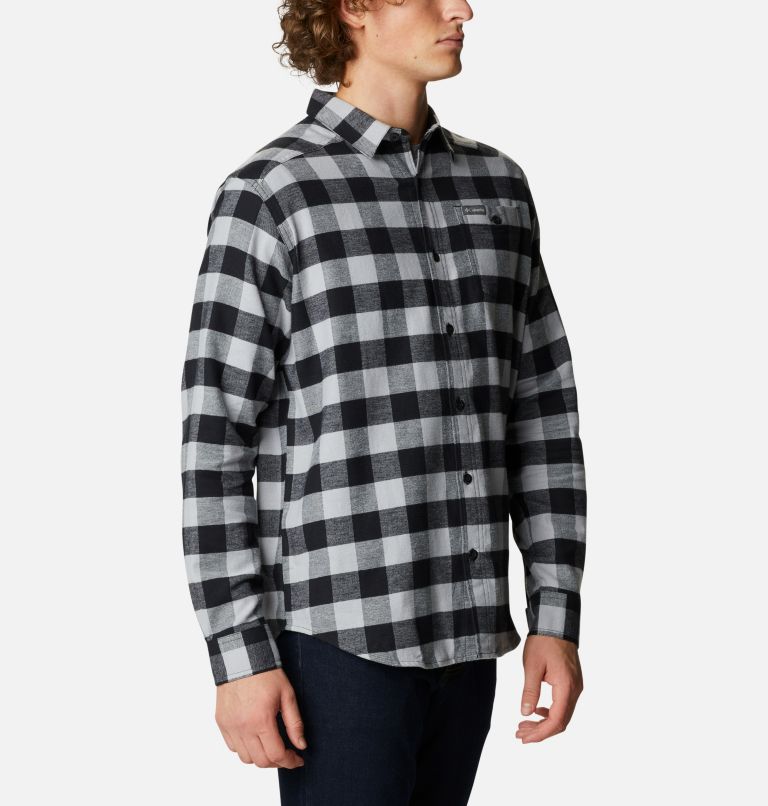 Thumbnail: Men’s Cornell Woods Flannel Long Sleeve Shirt, Color: Columbia Grey Buffalo Check, image 5