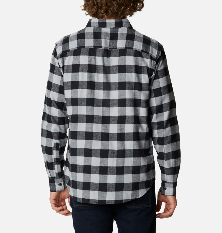 Thumbnail: Chemise à manches longues en flanelle Cornell Woods pour homme - Grandes tailles, Color: Columbia Grey Buffalo Check, image 2