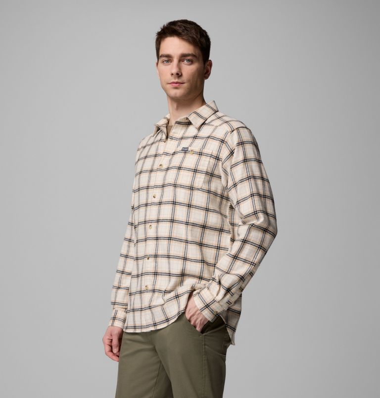 Cornell Woods Flannel Long Sleeve Shirt, Color: Chalk Quad Check, image 4