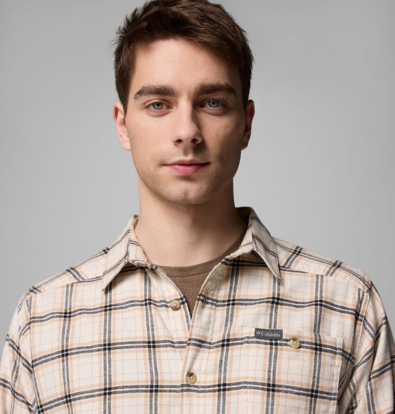 Cornell Woods Flannel Long Sleeve Shirt, Color: Chalk Quad Check, image 5