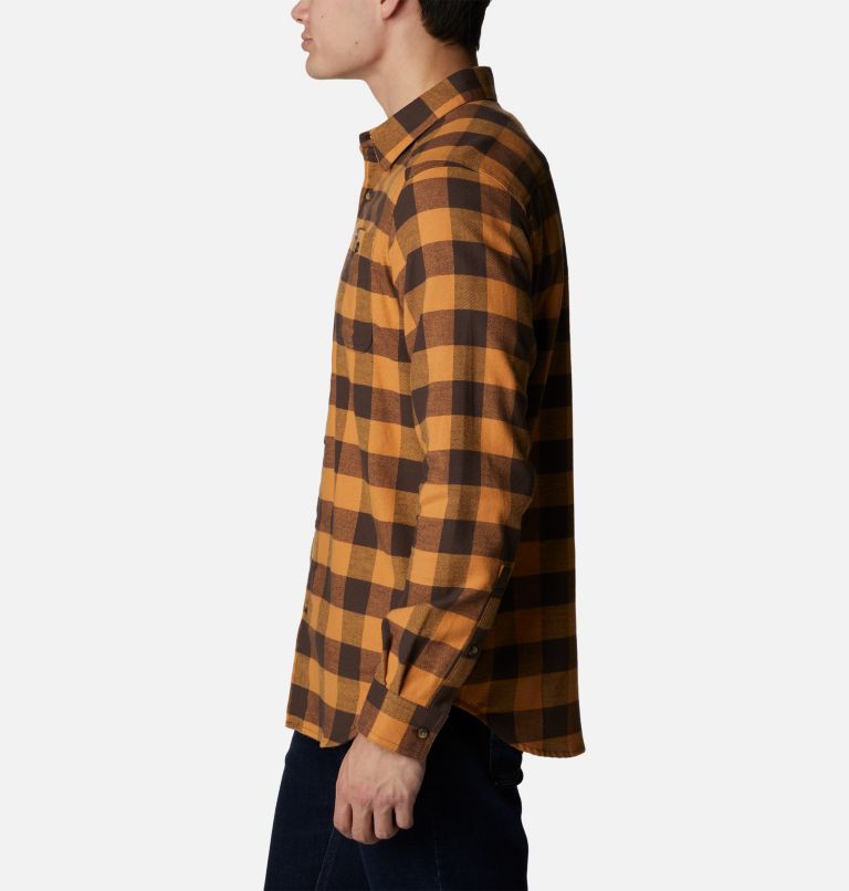 Men’s Cornell Woods Flannel Long Sleeve Shirt, Color: Cordovan Buffalo Check, image 3