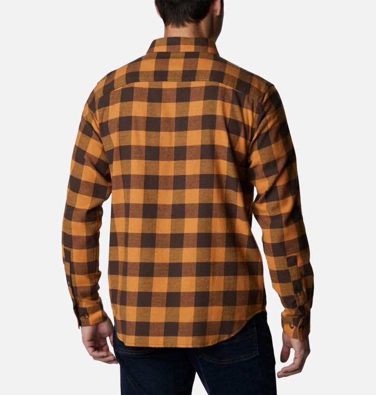Men’s Cornell Woods Flannel Long Sleeve Shirt, Color: Cordovan Buffalo Check, image 2