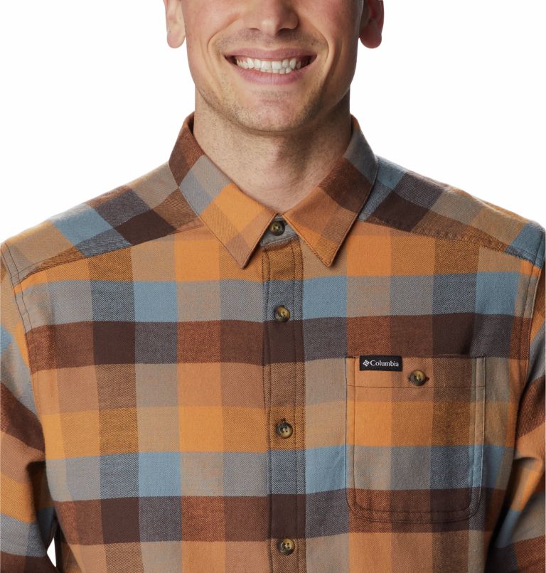 Thumbnail: Men’s Cornell Woods Flannel Long Sleeve Shirt - Tall, Color: Delta Buffalo Check, image 4