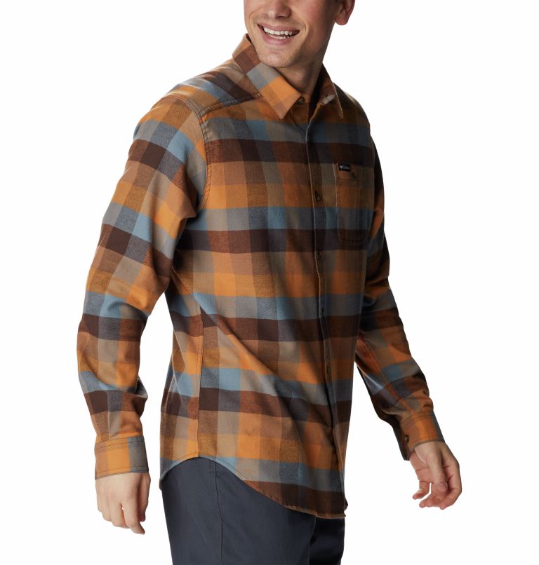 Thumbnail: Men’s Cornell Woods Flannel Long Sleeve Shirt - Tall, Color: Delta Buffalo Check, image 5